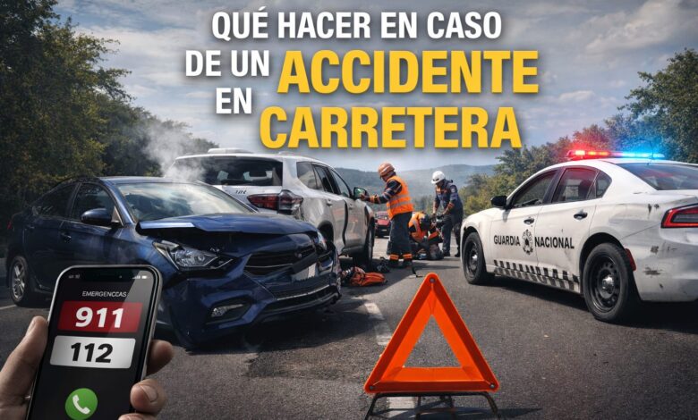 Qué hacer en caso de un accidente en carretera