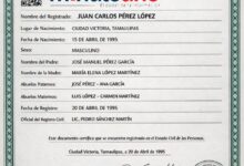 Requisitos para tramitar acta de nacimiento en Tamaulipas.