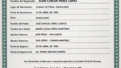 Requisitos para tramitar acta de nacimiento en Tamaulipas.