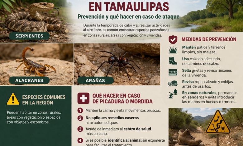 Animales venenosos en el estado de Tamaulipas.