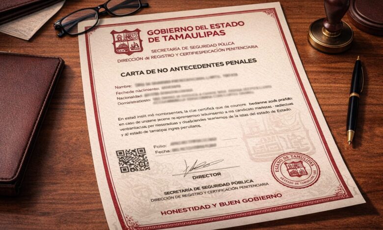 Carta de no antecedentes penales requisitos.