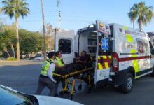 Ciclista es hospitalizado tras accidente en Ciudad Victoria.