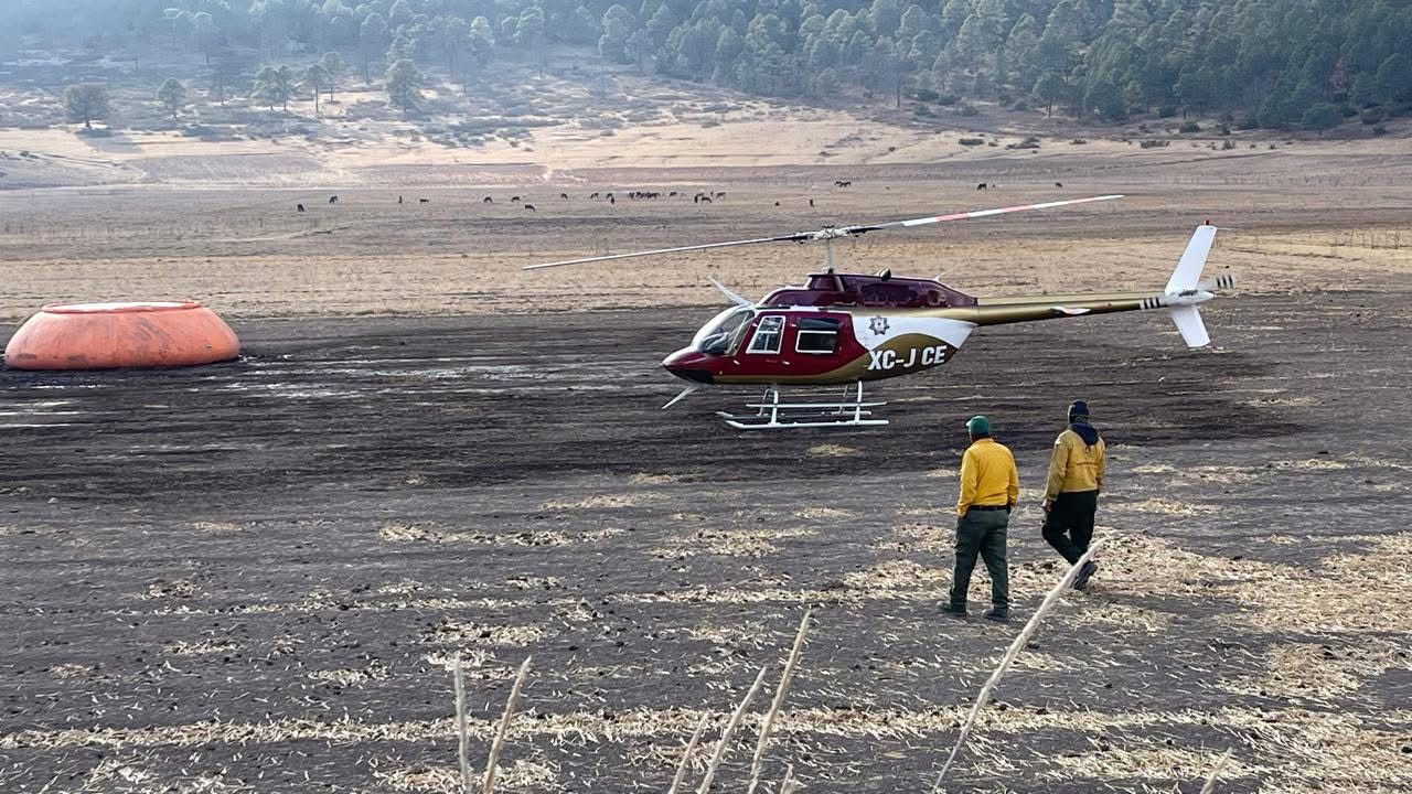 Controlan incendio en miquihuana