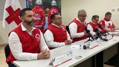 Rueda de prensa sobre crisis en Cruz Roja Tamaulipas.