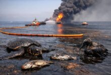 Derrame de petróleo en el Golfo de México.