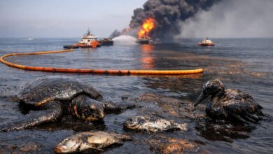 Derrame de petróleo en el Golfo de México.