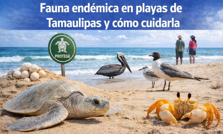 Fauna endémica de playas de Tamaulipas y cómo protegerla.