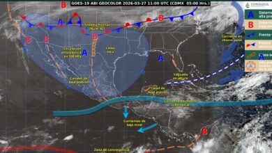 fuertes vientos en el norte de México.