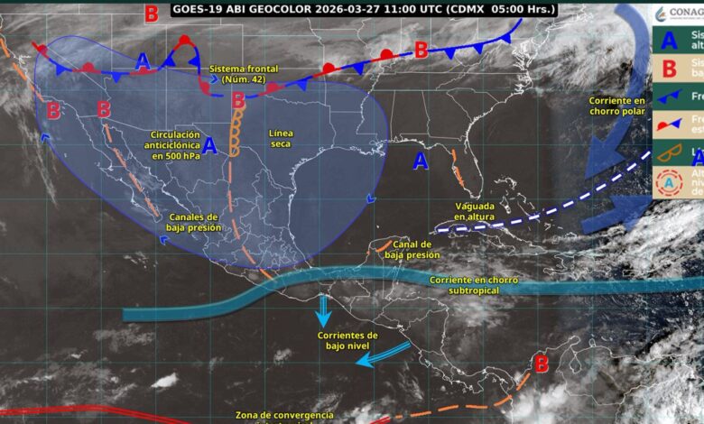 fuertes vientos en el norte de México.