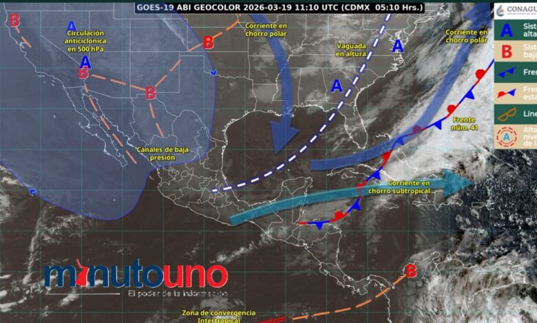 Lluvias y calor se pronostican para hoy en varios estados de la república.