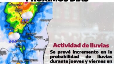 Posibilidades de lluvias en Tamaulipas