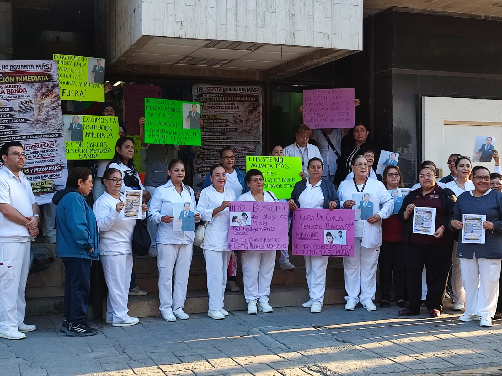 Tras protestas enfermeras exigen destitución de director del ISSSTE