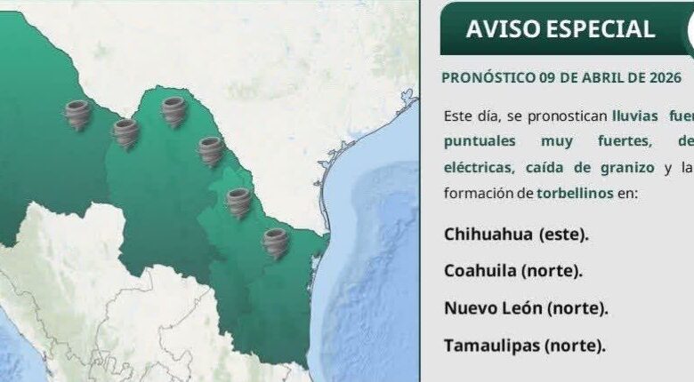 Lluvias y caída de granizo durante los siguientes días informa Protección Civil