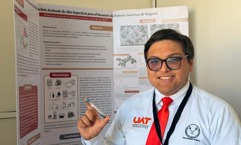 Fernando Aguiñaga Rodríguez, quien obtuvo el primer lugar nacional en el área de Ingenierías de nivel medio superior en la Feria Mexicana de Ciencias e Ingenierías (FEMECI 2026).