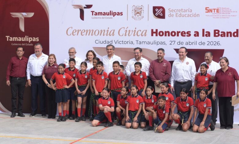 Más y mejores espacios para aprender: gobernador entregó obras en escuela de Ciudad Victoria