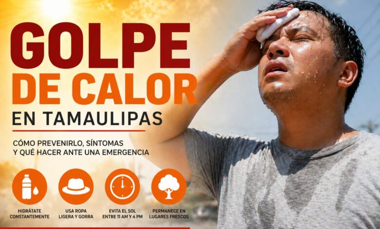 Golpe de calor en Tamaulipas: cómo prevenirlo, síntomas y qué hacer ante una emergencia