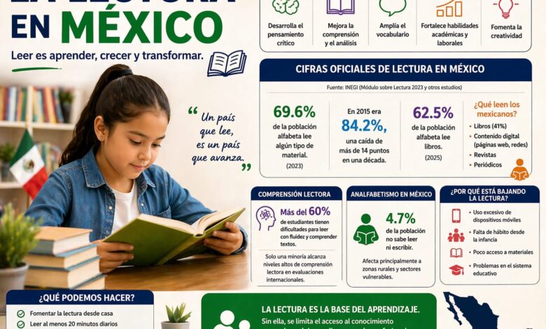 Lectura en México: importancia, beneficios y cifras actuales que reflejan el nivel del país