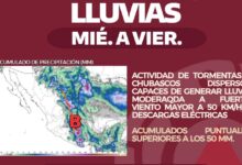 Se esperan lluvias desde el miércoles hasta el viernes informó PC