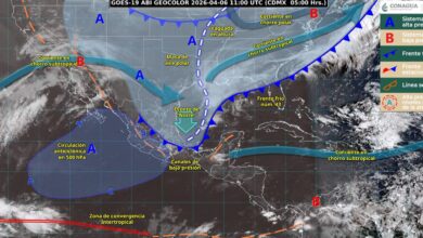 Frente frío número 43 se extiende sobre el Golfo de México