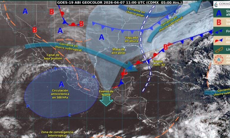 SMN pronostica lluvias, niebla y vientos por frente frío 43