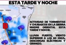 Prevén tormentas y chubascos en la zona centro de Tamaulipas