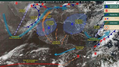 Chubascos y posibles torbellinos para el día de hoy en Tamaulipas