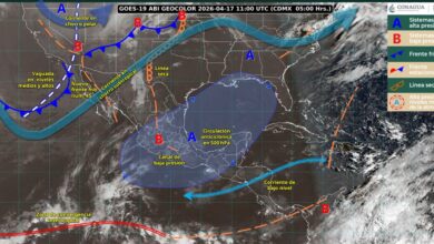 Lluvias con descargas eléctricas para el día de hoy en Tamaulipas