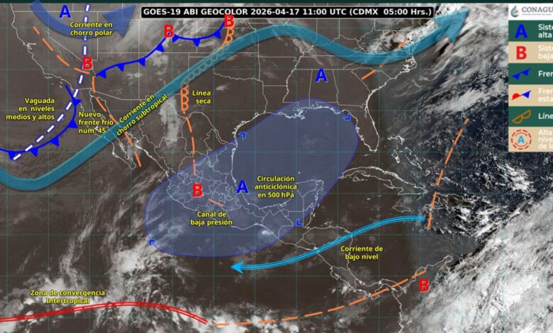 Lluvias con descargas eléctricas para el día de hoy en Tamaulipas