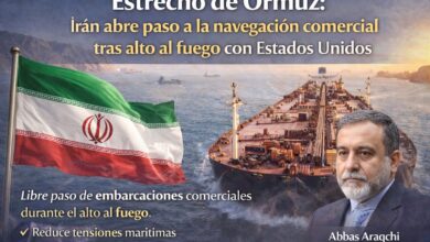 Irán abre el estrecho de Ormuz tras alto al fuego con E.U