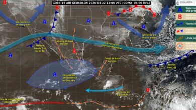 Posibles intervalos de chubascos el día de hoy en Tamaulipas