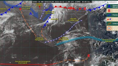 Vientos y chubascos para hoy en el estado de Tamaulipas