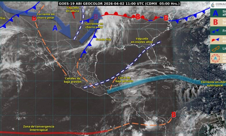 Vientos y chubascos para hoy en el estado de Tamaulipas