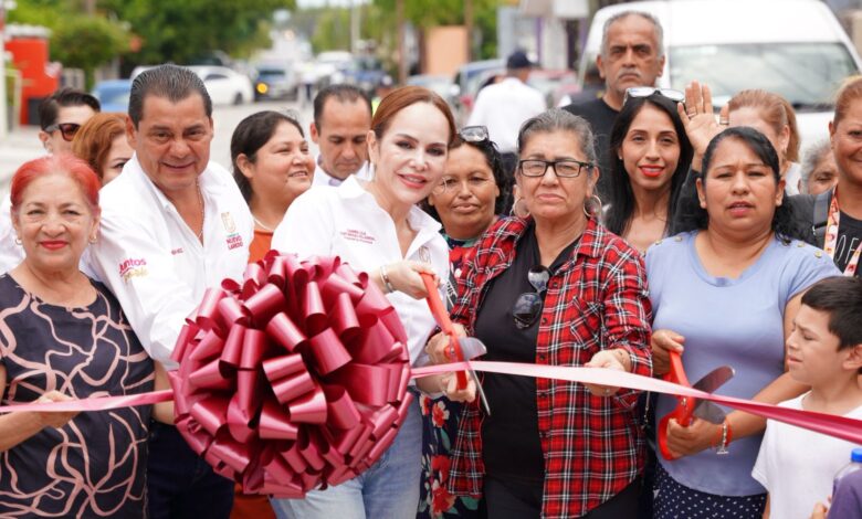 Carmen Lilia entrega obras viales por más de 28 millones de pesos en Nuevo Laredo