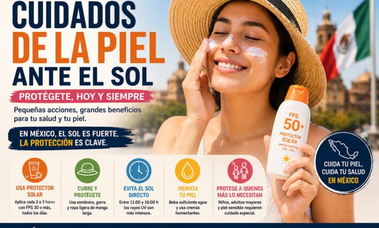 Cuidados de la piel: cómo protegerte del sol y evitar daños en México