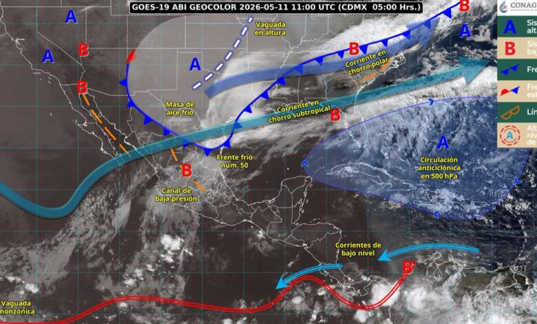 Frente frío 50 traerá intensas lluvias en gran parte de Tamaulipas