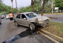 Fuerte percance en Boulevard Praxedis Balboa deja vialidad obstruida