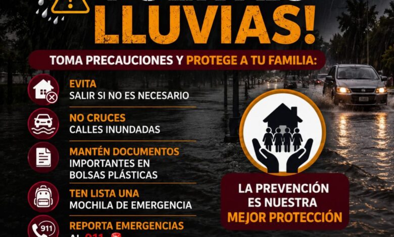 Advierte Protección Civil a familias de San Fernando ante llegada de precipitaciones