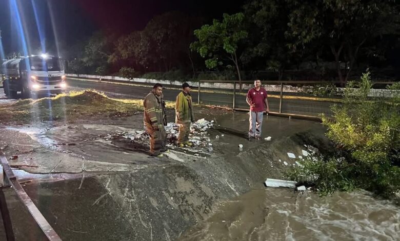 Se registró un saldo blanco la noche de ayer tras las fuertes lluvias
