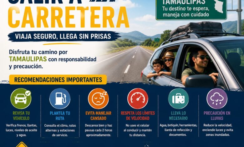 Salir a carretera en Tamaulipas: recomendaciones para viajar seguro en vacaciones