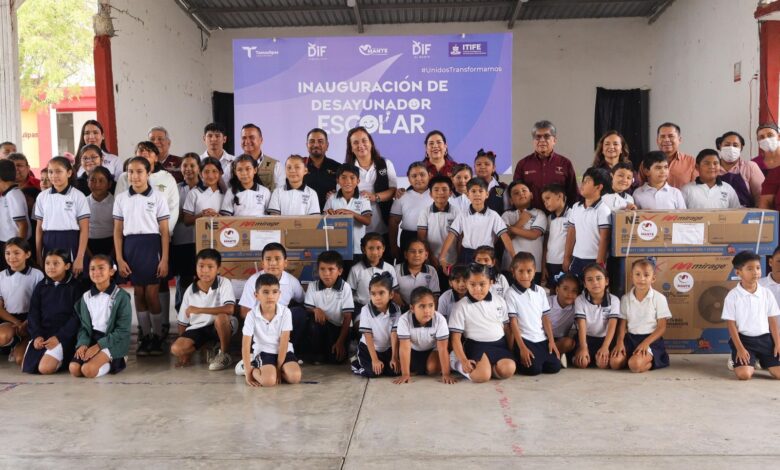 Abre DIF Tamaulipas nuevo desayunador escolar en comunidad rural de El Mante