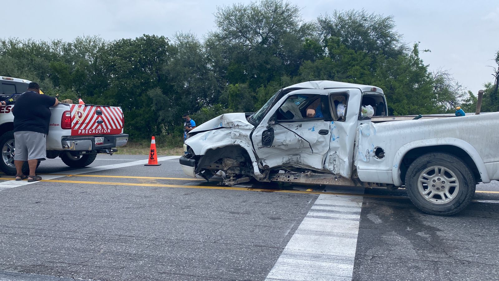 Presunta Invasión de carril ocasiona tragedia en carretera Victoria-Matamoros