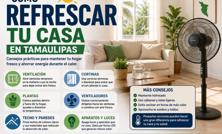 Cómo refrescar tu casa en Tamaulipas: consejos prácticos para reducir el calor