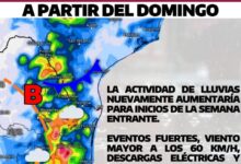 Inestabilidad atmosférica podría traer tormentas y chubascos la otra semana