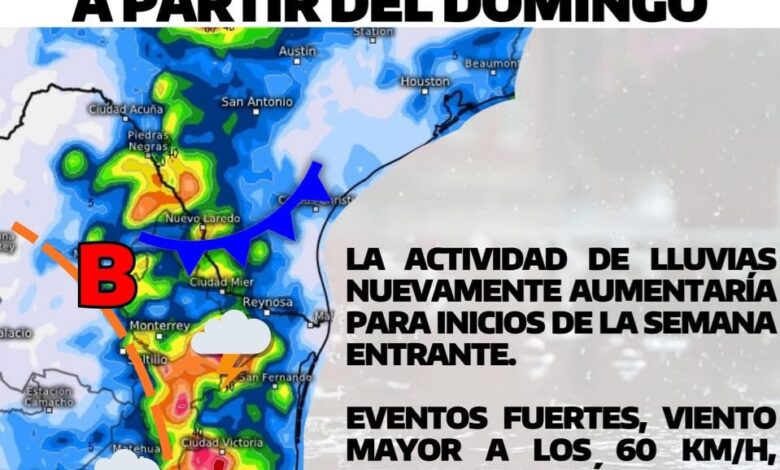 Inestabilidad atmosférica podría traer tormentas y chubascos la otra semana