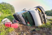 Vuelca camioneta en la Carretera Victoria-Matamoros