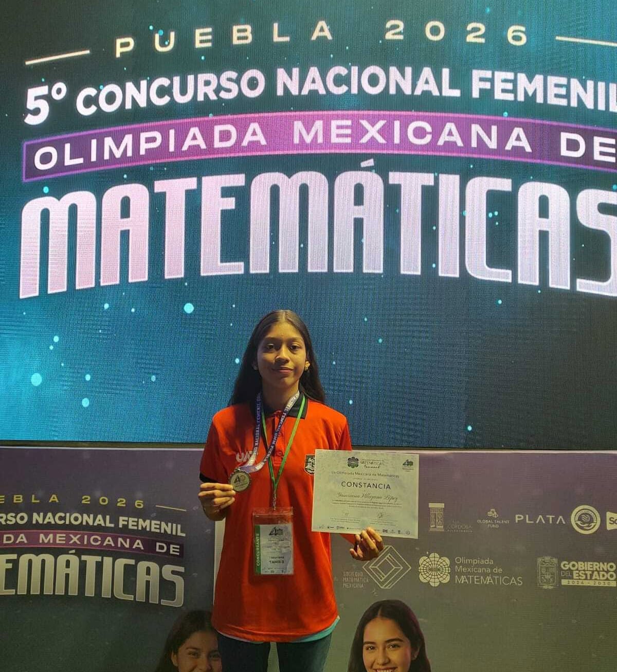 Alumna de la UAT gana plata en Olimpiada Mexicana de Matemáticas
