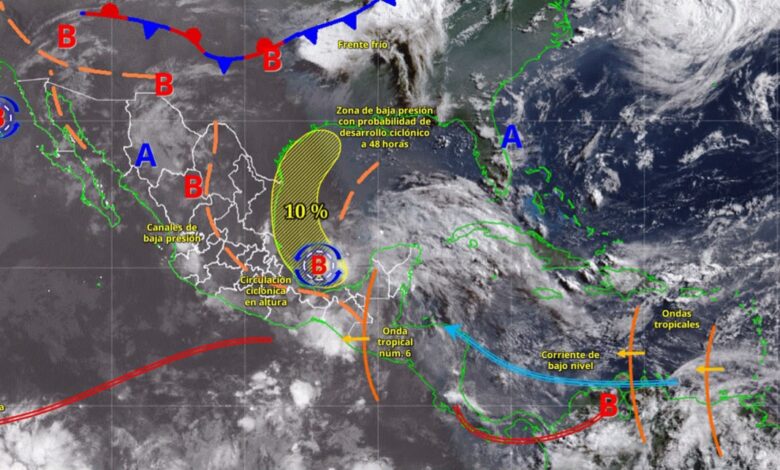 Onda tropical 6 provocará lluvias fuertes y rachas de viento en Tamaulipas