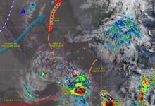 Mapa meteorológico muestra probabilidades de lluvias fuertes en Tamaulipas