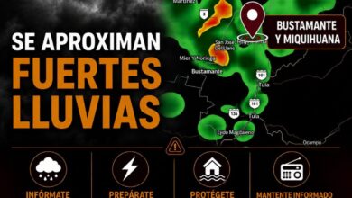 Alerta Protección Civil por fuertes lluvias y vientos en Tamaulipas
