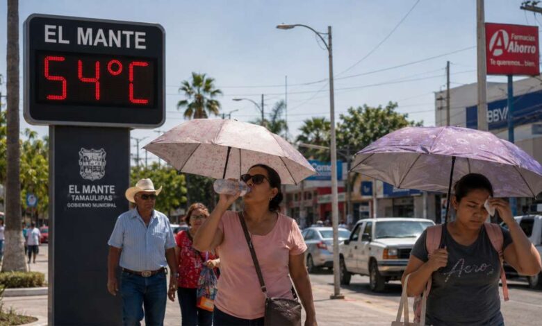 Calor extremo en Tamaulipas supera los 53 grados centígrados en dos municipios